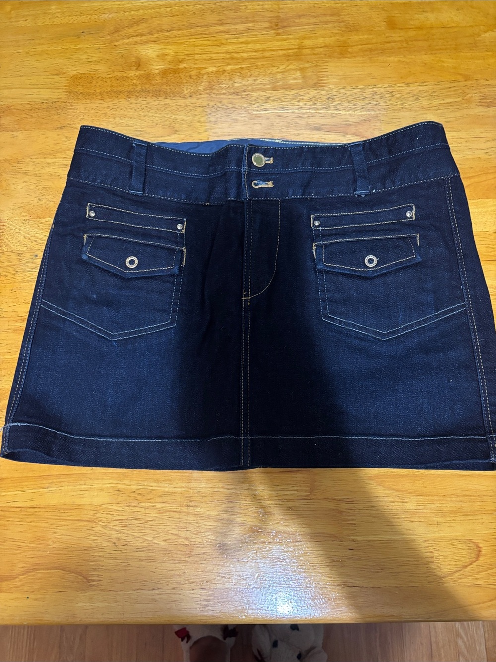 Armani Exchange Dark Blue Denim Mini Skirt
